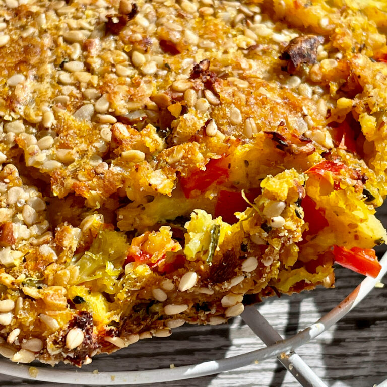 GEMÜSE OFEN PATTIES Brokkoli Zucchini Paprika mit Käse und Crunch